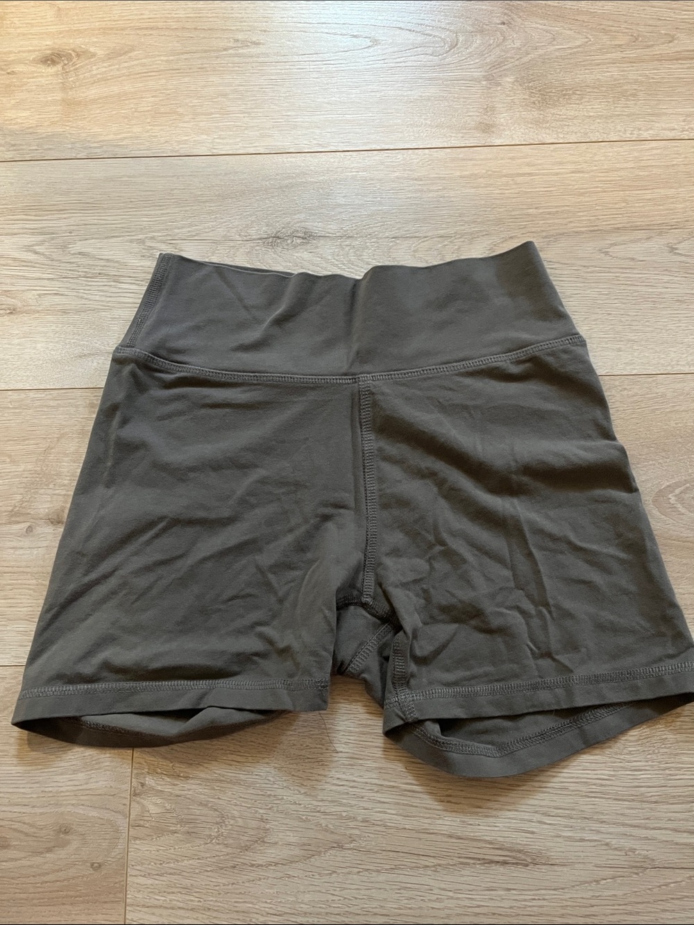Joe Fresh Olive Green High-Waist Bike Shorts